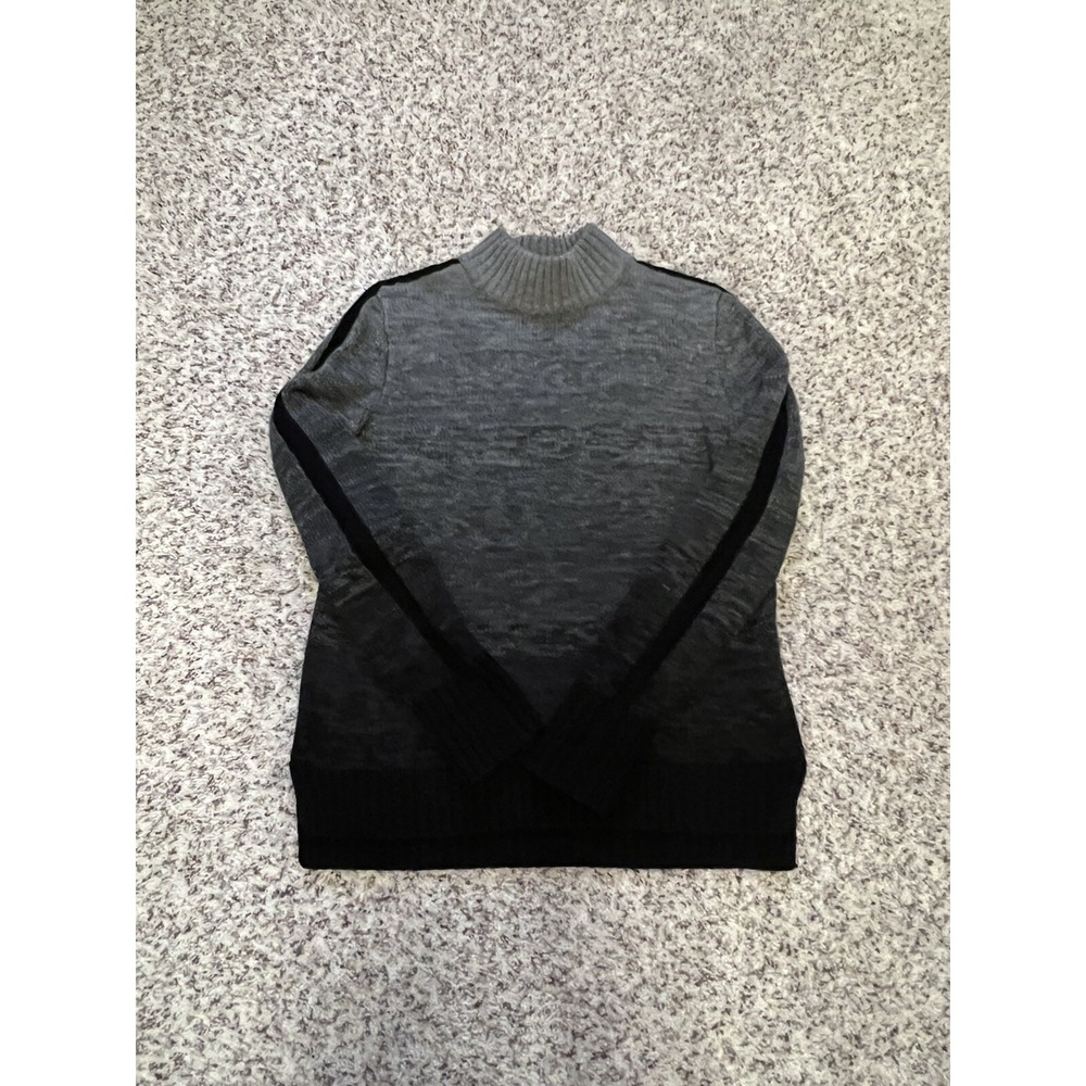 Athleta 100% Merino Extra Fine‎ Wool Gray/black Sweater Long Sleeve Women XS